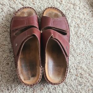 Finn Comfort Men's Chestnut Leather Sandals